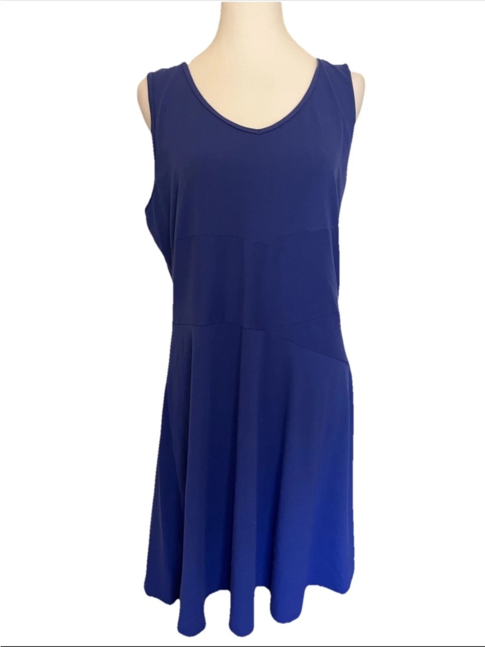 Prana Athleisure Sleeveless V Neck Dress Blue XL
